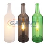   GLOBO 28048-12 LEVITO Asztali lámpa üveg forma akril füstszínű és szatén kivitelben. Ø:85, H:300, exkl. 1xE14 LED 7W 230V Csak 12 db/DISPLAY
