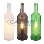   GLOBO 28048-12 LEVITO Asztali lámpa üveg forma akril füstszínű és szatén kivitelben. Ø:85, H:300, exkl. 1xE14 LED 7W 230V Csak 12 db/DISPLAY