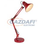   GLOBO 28049R CHIFA Asztali lámpa fém piros fekete színben. A satu és a talp is a termék tartozéka. H:820, exkl. 1xE27 60W 230V