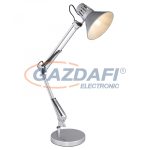   GLOBO 28049SI CHIFA Asztali lámpa fém ezüst színben. A satu és a talp is a termék tartozéka. H:820, exkl. 1xE27 60W 230V