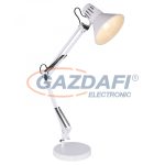   GLOBO 28049W CHIFA Asztali lámpa fém fehér színben. A satu és a talp is a termék tartozéka. H:820, exkl. 1xE27 60W 230V