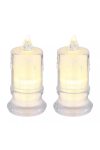 GLOBO 28075-2 CANDLE LED asztali lámpa 0,25 4,50 IP20 1xLED átlátszó d=45 mm 2900K
