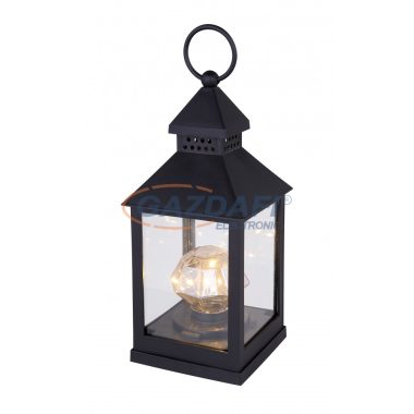 GLOBO 28179-16 NONNI Asztali lámpa fém keretben üveg lapokkal, vegyes színekben. 3xAAA 1, 2V Ni-Mh, LxBxH:105x105x275, inkl. 1xLED 0,06W 3V, flackernd, 4xLED 0,06W 3V. 16/db displayben szállítva