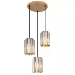   GLOBO 30229346 RUN függeszték 60W 230V IP20 3xE27 fa hatású d=350 mm