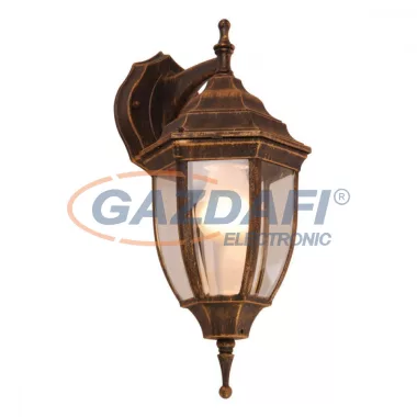 GLOBO 31711 NYX I Kültéri fali lámpa, 60W, E27, alumínium-fekete arany, üveg