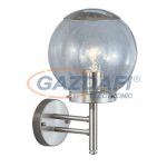   GLOBO 3180 Bowle II Kültéri fali lámpa, 60W, E27, rozsdamentes acél, üveg