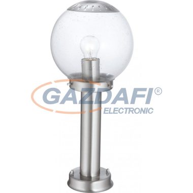 GLOBO 3181 BOWLE II kültéri álló lámpa, 60W, E27, rozsdamentes acél, üveg