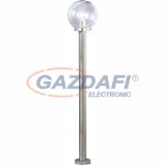   GLOBO 3182 BOWLE II Kültéri állólámpa, 60W, E27, rozsdamentes acél, üveg