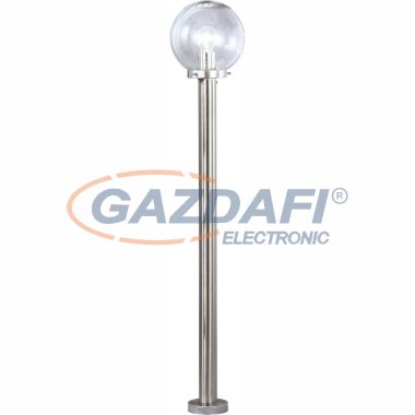 GLOBO 3182 BOWLE II Kültéri állólámpa, 60W, E27, rozsdamentes acél, üveg