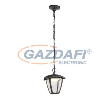 GLOBO 31829 DELIO Kültéri függeszték fekete, aluminium/üveg, IP44, LxBxH:165x165x810, inkl. 1xLED 7W 230V, 360lm, 3000K