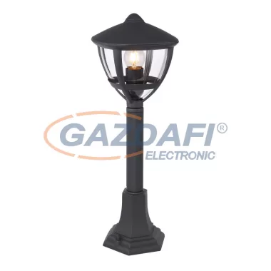 GLOBO 31997 NOLLO Kültéri állólámpa alumínium antracit szürke, műanyag búrával. IP44, LxBxH:175x175x500, exkl. 1xE27 40W 230V