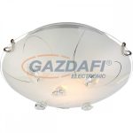   GLOBO 40414-1 ALIVIA Mennyezeti lámpa, 60W, E27, króm, fém fehér, K5 kristályok, üveg