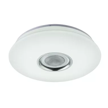 GLOBO 41329-18 Nicole Mennyezeti lámpa, 18W/ 6W RGB, 6000 K, 1120 Lm, fém fehér, króm, műanyag, szikra dekor