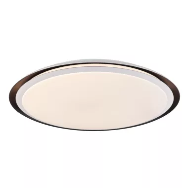 GLOBO 41359-40RGBSH XAVER Mennyezeti lámpa fém fehér, fém fekete, akril opál fehér búra, hangvezérléssel és APP-vel, időzítővel, fényerőszab., éjszakai fény, távirányítóval, színváltó, rögzíthető színek, D: 560, H: 85, 1xLED 40W 230V, 320-3200lm