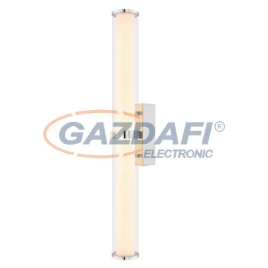 GLOBO 41539-23 ALCORCON Falikar króm, opál üveg akril búrában. IP44, BxH:623x82, AL:120, inkl. 1xLED 23W 230V, 1267lm, 3000K