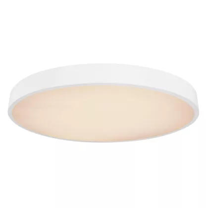   GLOBO 41744-48 WISS Mennyezeti lámpa fém fehér kerete, műanyag fehér búrával. Memória funkcióval, színhőmérsékletváltós, fényerő-szabályozható. Távirányítóval. Ø:600, H:105, inkl. 1xLED 48W 230V, 360-3100lm, CCT 3.000-6.000