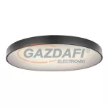   GLOBO 41744-60S WISS Mennyezeti lámpa fém fekete kerete, műanyag fehér búrával. Memória funkcióval, színhőmérsékletváltós, fényerő-szabályozható. Távirányítóval. Ø:800, H:105, inkl. 1xLED 60W 230V, 360-3500lm, CCT 3.000-6.000