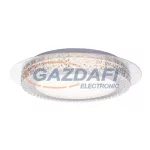   GLOBO 41912-18S HAKKA Mennyezeti lámpa fém ezüst kerettel, akril búrával benne K5 tisztaságú kristály dekorációval. Ø:350, H:61, inkl. 1xLED 18W 230V, 1600lm, 3000K