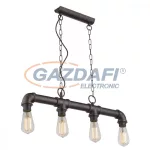   GLOBO 43000-4H BAYUDA Függeszték , 60W , 4x E27 , fém fekete , arany
