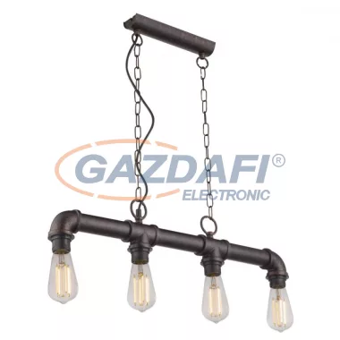 GLOBO 43000-4H BAYUDA Függeszték , 60W , 4x E27 , fém fekete , arany