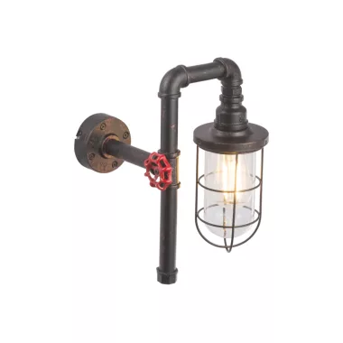GLOBO 43000W BAYUDA Fali lámpa, 60W, E27, üveg / fém fekete arany lencsével GLOBO 43000W BAYUDA Fali lámpa, 60W, E27, üveg / fém fekete arany lencsével