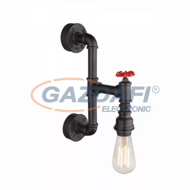 GLOBO 43000W1 BAYUDA Fali lámpa, 60W, E27, fém fekete arany lencsével