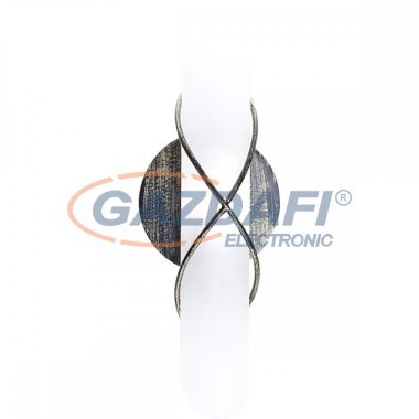 GLOBO 44137-1 RANIA Fali lámpa, 40W, E14, fém fekete-arany lencse, üveg