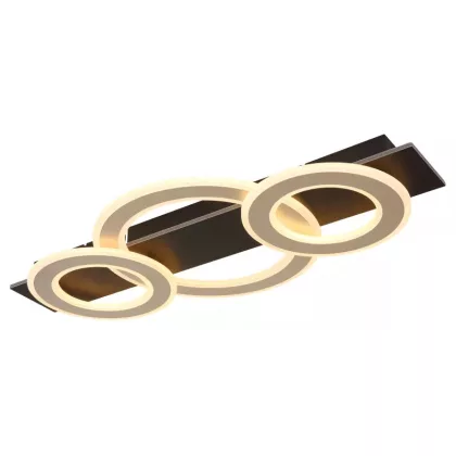   GLOBO 48034A-50 JAYDEN LED mennyezeti lámpa 50W 230V IP20 1xLED fekete HxSzxM=730x350x70mm 2300lm 3000K