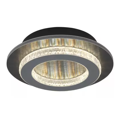   GLOBO 48042-12A JAYDEN LED mennyezeti lámpa 12W 230V IP20 1xLED fekete d=200 mm 470lm