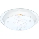   GLOBO 48090 BALLERINA I Mennyezeti lámpa, E27, ILLU, 60W, króm, fém fehér, üveg