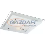   GLOBO 48092-3 BALLERINA I Mennyezeti króm,tükör,üveg, LxBxH:420x420x85, exkl. 3xE27 ILLU 60W 230V