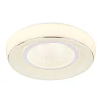   GLOBO 483110-18 MICKEY Mennyezeti lámpa fehér fém váz, műanyag opál búra akril-kristály dekorral, szikra effekttel. Éjfény, fényerő és színhőmérséklet váltó funkciók távirányítóval. Ø:390, H:90, 1xLED 18W 230V, 130- 1300lm, CCT 3.000-6.000