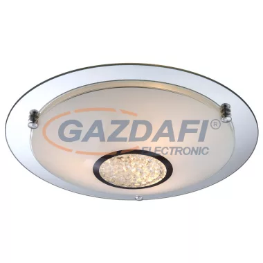 GLOBO 48339-3 EDERA Mennyezeti króm,üveg, K5 kristály dekor, D:415, H:90, exkl. 3xE27 ILLU 60W 230V