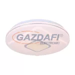   GLOBO 48399-24 TOSSI Mennyezeti lámpa fém fehér talp, akril csillogó dekoros búrával benne akril-kristály dekorral. Ø:380, H:75, inkl. 1xLED 24W 230V, 1900lm, 3000K