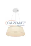 GLOBO 48801CH-45 CROTONE Függeszték fehér fém alaplap, akril búrával benne akril-kristály dekorral. Fényerőszabályzó, színhőmérsékletváltó, éjszakai fény, memória funkciókkal, távirányítóval. Ø:460,H:1200,1xLED 45W 230V,260- 1900lm
