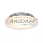   GLOBO 49344-24R MATARO Mennyezeti lámpa ezüst színű váz, tükör széllel, benne K5 tisztaságú kristály dekorációval. Ø:340, H:80, inkl. 1xLED 24W 230V, 1600lm, 3000K