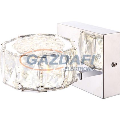   GLOBO 49350-1W Amur Fali lámpa,8W, 4000 K, 680 Lm, K5 kristályok, króm/akril