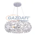   GLOBO 51500-3H LUGGO Függeszték króm, akril . Ø480, H:1200, exkl. 3xE14 40W 230V