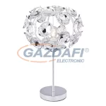   GLOBO 51500T LUGGO Asztali lámpa króm, akril . Ø250, H:420, exkl. 1xE14 40W 230V