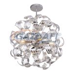   GLOBO 51505-4D FALLA Mennyezeti lámpa króm szalagokból. Ø:500, H:560, exkl. 4xE14 40W 230V