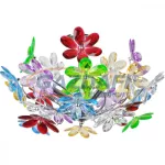   GLOBO 51530-3 RAINBOW Mennyezeti lámpa, 40W, 3x E14, króm, akril kristályokkal