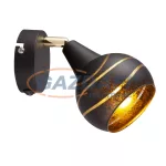   GLOBO 54005-1 LOMMY Spot fém fekete, fekete-arany üveg búrával. BxH:100x155, AL:130, exkl. 1xE14 40W 230V