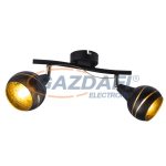   GLOBO 54005-2 LOMMY Spot fém fekete, fekete-arany üveg búrával. LxH:280x210, exkl. 2xE14 40W 230V