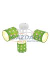 GLOBO 54009-3 LEMMI Spot fém fehér, zöld foci mintás műanyg bűrával. exkl. 3xE14 40W 230V
