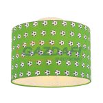   GLOBO 54009D LEMMI Mennyezetlámpa fém fehér, zöld foci mintás műanyg bűrával. exkl. 1xE27 60W 230V