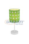 GLOBO 54009T LEMMI Asztali lámpa fém fehér, zöld foci mintás műanyg bűrával. H:310, exkl. 1xE14 40W 230V
