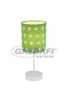GLOBO 54009T LEMMI Asztali lámpa fém fehér, zöld foci mintás műanyg bűrával. H:310, exkl. 1xE14 40W 230V