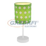   GLOBO 54009T LEMMI Asztali lámpa fém fehér, zöld foci mintás műanyg bűrával. H:310, exkl. 1xE14 40W 230V