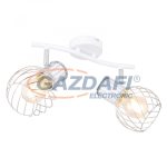   GLOBO 54014-2 MAIDA Spotlámpa fehér-króm színben, fém rácsos búrával. HxSZxM:296x230x185, exkl. 2xE27 40W 230V