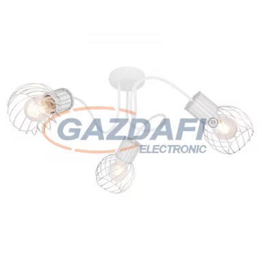 GLOBO 54014-3 MAIDA Mennyezeti lámpa fehér-króm színben, fém rácsos búrával. Ø:600, H:240, exkl. 3xE27 40W 230V GLOBO 54014-3 MAIDA Mennyezeti lámpa fehér-króm színben, fém rácsos búrával. Ø:600, H:240, exkl. 3xE27 40W 230V